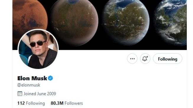 Elon Musk, pengusaha di balik Tesla dan SpaceX, kini menjadi pemegang saham terbesar di Twitter. Ia memborong saham Twitter pada Jumat (1/4/2022). [Twitter/elonmusk]