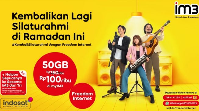 Keseruan #KembaliSilaturahmi, IM3 Hadirkan Kuota Besar 50GB dan Nelpon Sepuasnya lewat Freedom Internet