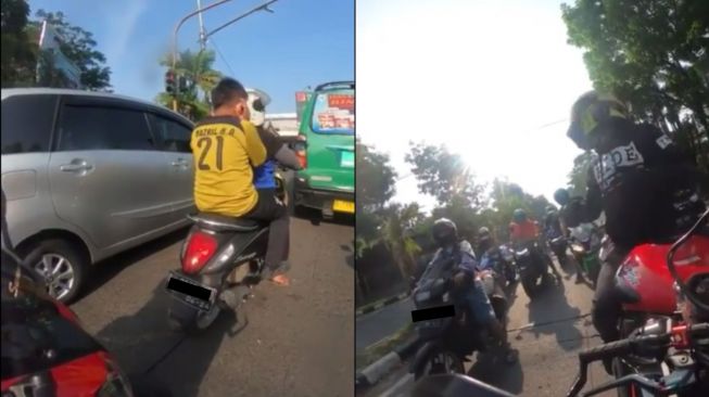 Aksi Pria Geber Moge sampai Bikin Bocah Kaget Tutup Telinga, Publik Geram: Motor Keren, Kelakuan Norak