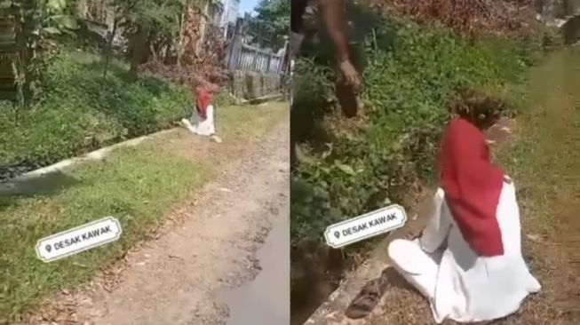 Diduga Ditinggal Ayang di Pinggir Jalan, Seorang Perempuan Menangis Histeris Hampir Ngamuk ke Warga