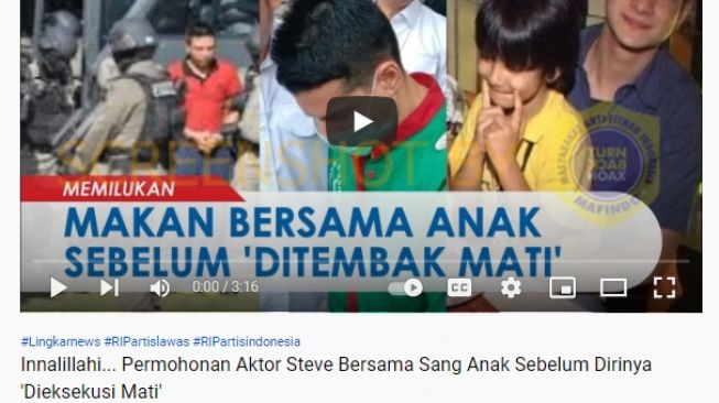 CEK FAKTA: Beredar Permohonan Aktor Steve Emmanuel Bersama Anaknya Sebelum Dieksekusi Mati, Benarkah?