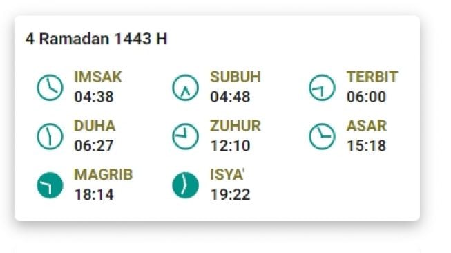 Jadwal Imsakiyah dan salat Subuh di Tanjungpinang