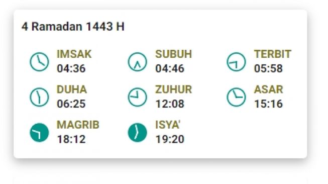 jadwal imsakiyah dan salat subuh di Bintan