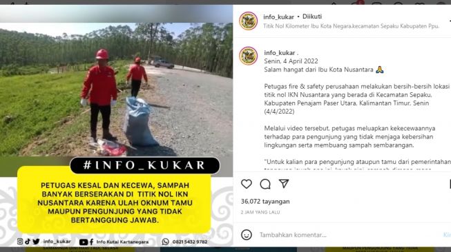 VIRAL! Video Petugas Pemadam Kebakaran Marah-marah, Banyak Sampah di Titik Nol IKN