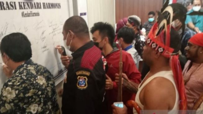 Deklarasi Kendari Harmonis Ditandatangani Perwakilan Etnis dan Paguyuban di Sulawesi Tenggara