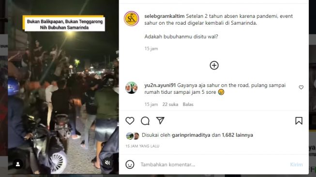 Absen 2 Tahun Keramaian Sahur On The Road Tergerlar Lagi di Samarinda