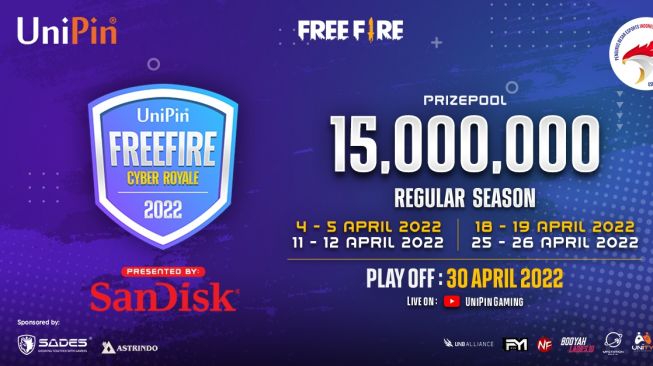 Turnamen UniPin Free Fire Cyber Royale 2022 Resmi Digelar, Sajikan Total Hadiah Rp 15 Juta