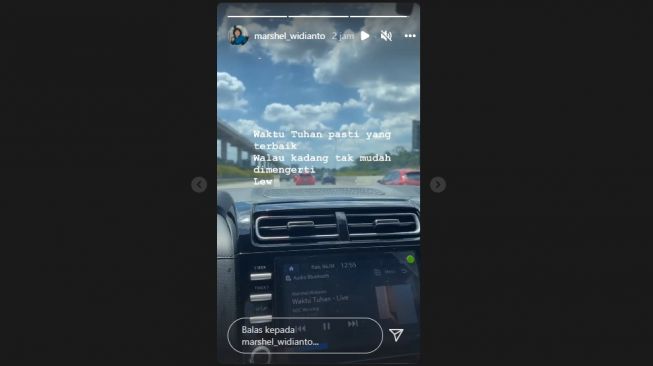 Tangkapan layar Instagram Story Marshel Widianto. [Instagram/@marshel_widianto]