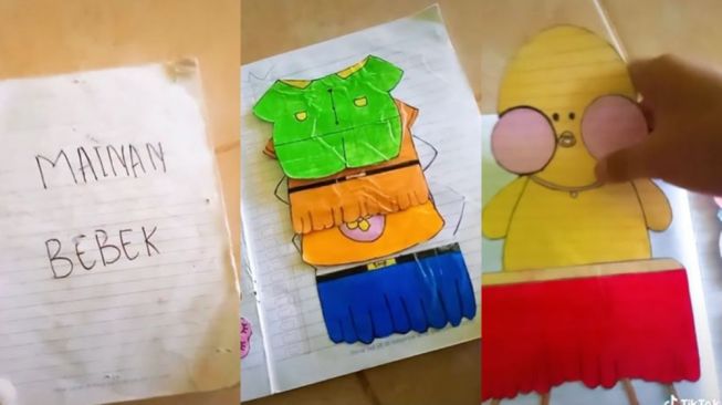 Keren! Anak Ini Buat Mainan Boneka Kertas Sendiri, Warganet Beri Pujian