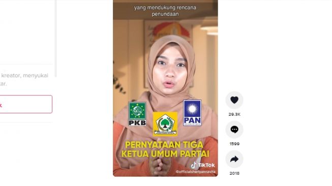 Tangkapan layar video. [TikTok/@ officialsherlyannavita]