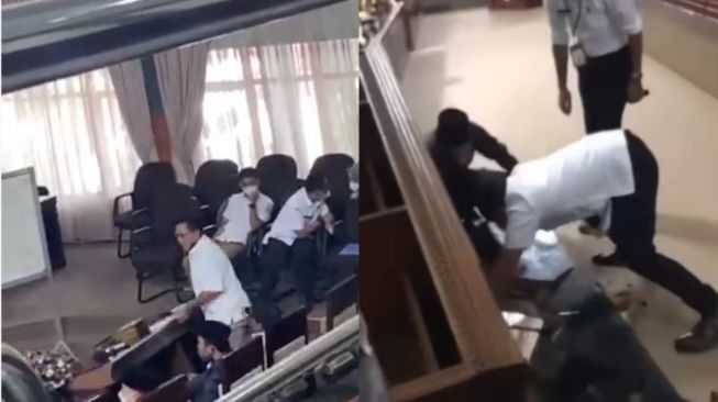 Viral Video Rapat DPRD Kuningan Diwarnai Ricuh, Anggota Dewan Jungkir Balikkan Meja, Publik: Segitunya 'Belain' Rakyat