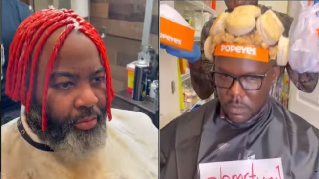 Pria Ini Viral karena Gaya Rambut Nyeleneh, Pakai Mi Instan hingga Cheetos di Kepala