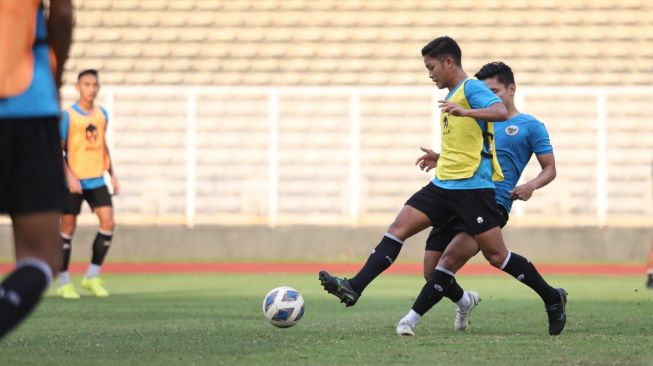 Ilham Rio Fahmi Saat berlatih bersama Timnas Indonesia U-23 (dok. PSSI)