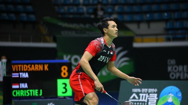 Bermain 77 Menit, Jonatan Christie Gagal Raih Juara di Korea Open 2022