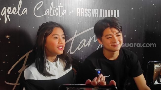 Rassya Hidayah dan Aqeela Calisita merilis lagu duet mereka berjudul "Bintang". [Ferry Noviandi/Suara.com]