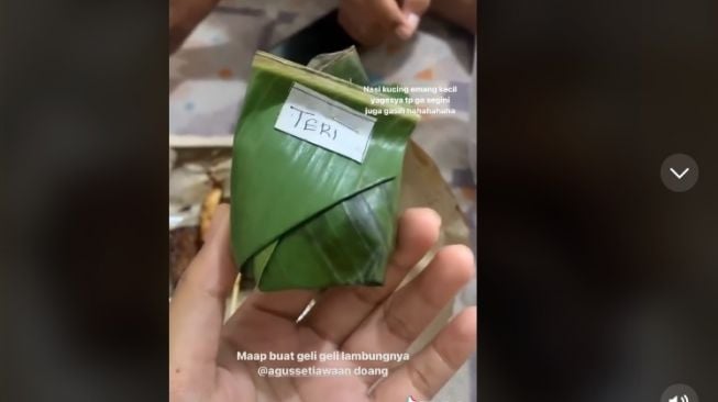 Perempuan Ini Bingung Sama Ukuran Nasi Kucing yang Dibeli, Penampakan Terinya Bikin Ngakak