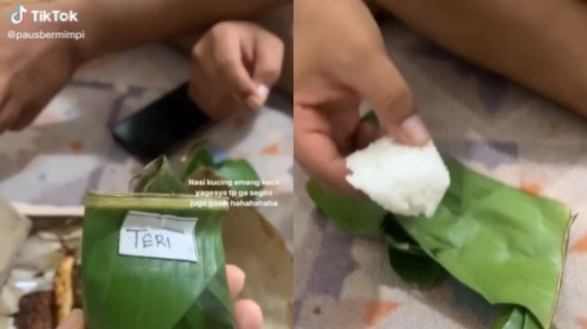 Beli Menu Angkringan untuk Buka Puasa, Wanita Ini Syok Pas Lihat Porsi Nasi Kucing: Lambungnya Geli