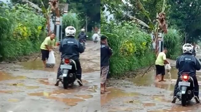 Viral Warga Tanam Pohon Pisang dan Ternak Ikan di Tengah Jalan Rusak, Diduga Jalan Tak Kunjung Perbaiki