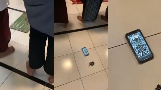 Kelewat Kreatif, Jemaah Pakai Sajadah Virtual Saat Salat di Masjid, Tuai Amukan Publik: Bercandanya Gak Asyik!