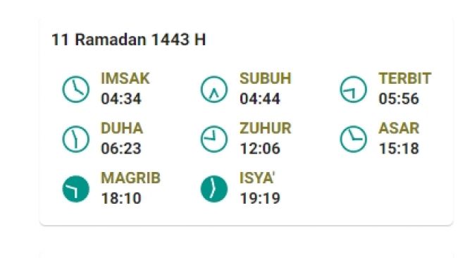 Jadwal Imsakiyah dan salat Subuh di Batam 