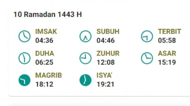 Jadwal Berbuka dan salat di Batam