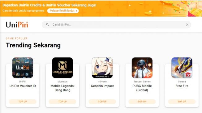 Top Up Game di UniPin, Berhadiah Umrah