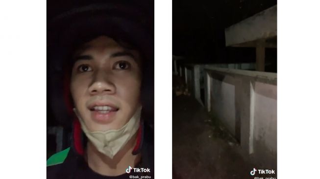 Ojol mengantarkan pesanan di tempat tak terduga (TikTok)