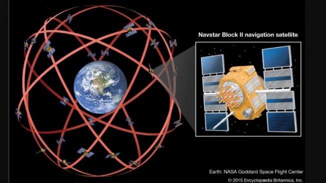 Satelit Navstar. [Britannica]