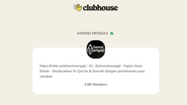 Ahensi Mengaji (Tadarus Ahensi). [Clubhouse]