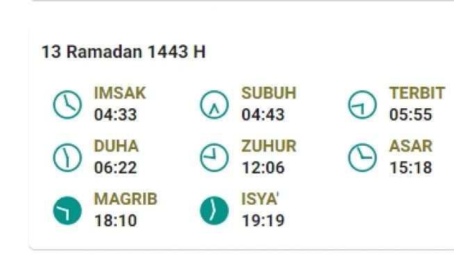 jadwal imsakiyah dan salat subuh di Bintan