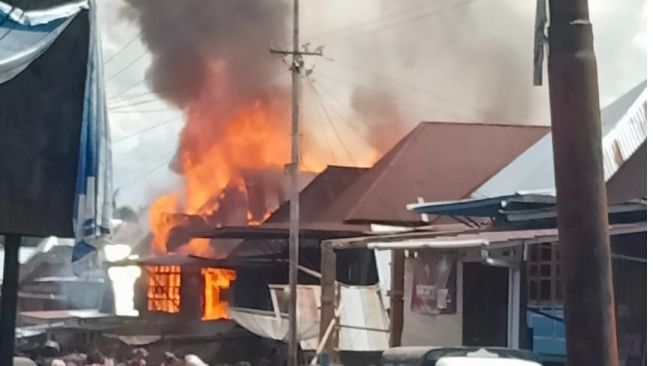 Pemukiman Padat Penduduk Desa Muara Pinang Baru Terbakar, Warga Kocar Kacir Meninggalkan Rumah