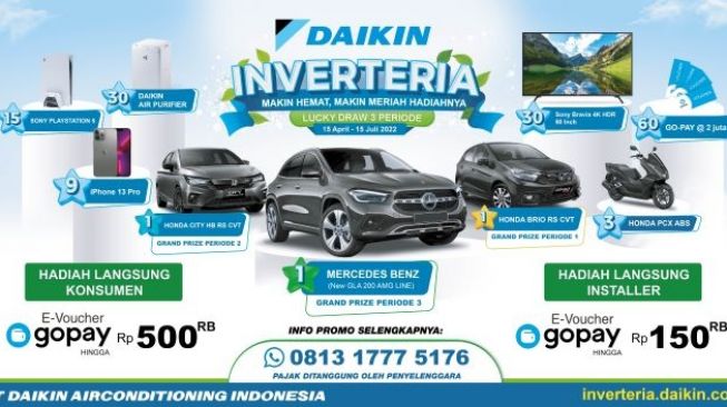 Rayakan Penjualan 1 Juta Unit AC Inverter, Daikin Helat Kampanye INVERTERIA