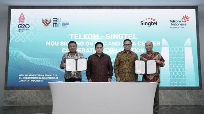 Kembangkan Regional Data Center dan Bisnis Broadband, Telkom Perkuat Kemitraan Strategis dengan Singtel