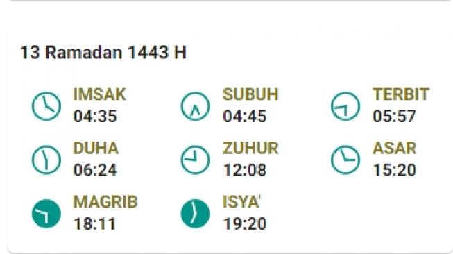 jadwal imsakiyah dan salat subuh di Bintan