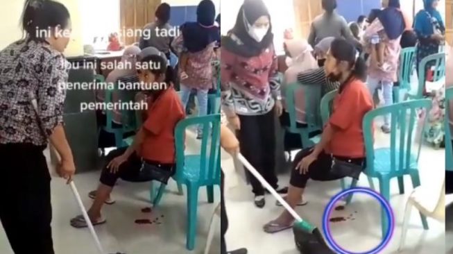 Tubuh Perempuan Ini Keluarkan Darah Saat Antre Bantuan Pemerintah, Dikira Hamil Faktanya Malah Bikin Miris