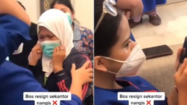 Bikin Haru, OB Resign Satu Kantor Menangis, Warganet: Dijamin Orang Baik