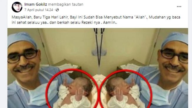 CEK FAKTA: Benarkah Bayi Berusia 3 Hari Ini Bisa Menyebut Nama Allah?