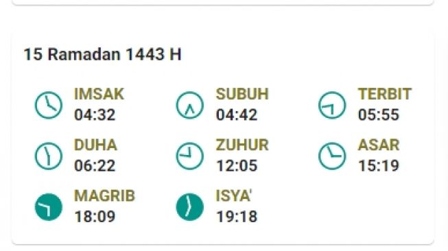 jadwal imsakiyah dan salat subuh di Bintan