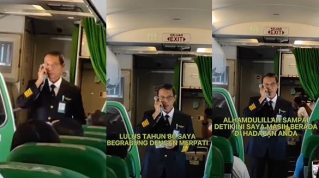 Viral Pidato Perpisahan Pilot di Penerbangan Terakhir (instagram/@kepoin_trending)