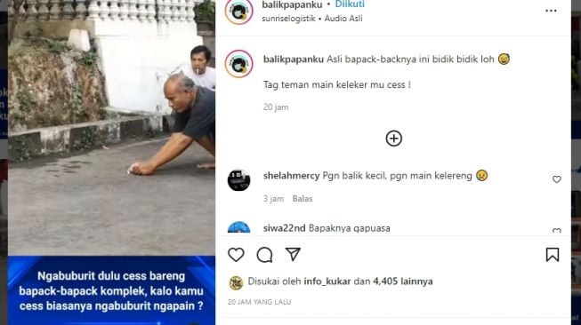 Bapak-bapak Kompleks Asik Main Kelereng, Warganet Malah Singgung Nostalgia dan Ketenangan