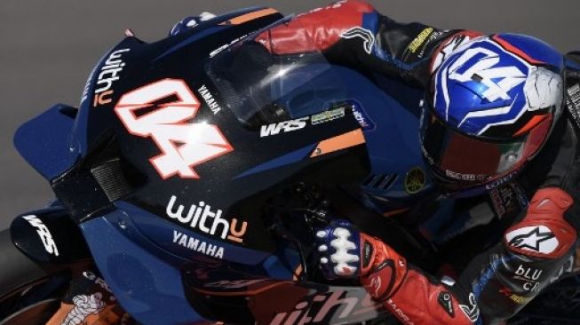Pebalap MotoGP RNF Yamaha Andrea Dovizioso. JUAN MABROMATA / AFP