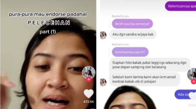 Viral! Pelecehan Seksual Berkedok Endors kepada Selebgram TikTok lewat DM