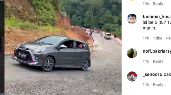 Viral Tanjakan Terjal Jalan Baru Jembatan Batu Surau Muara Enim, Mobil Melaju Mundur