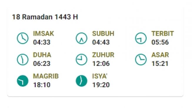 Jadwal Imsakiyah dan salat Subuh di Batam