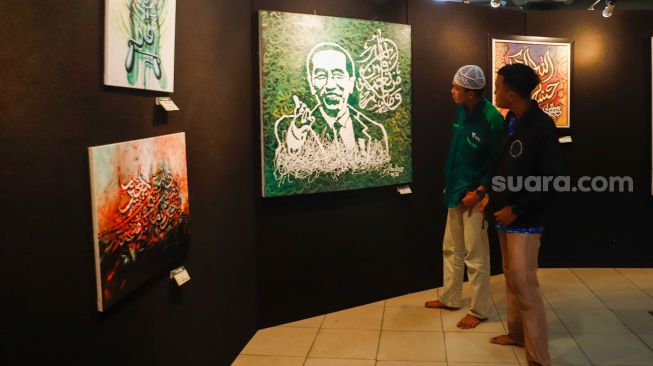 Jokowi Hingga Rizieq Shihab Mejeng di Pameran Kaligrafi Jakarta Islamic Center