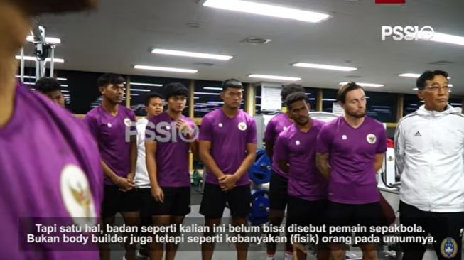 Fisik pemain timnas jadi sorotan. (YouTube/PSSI TV)