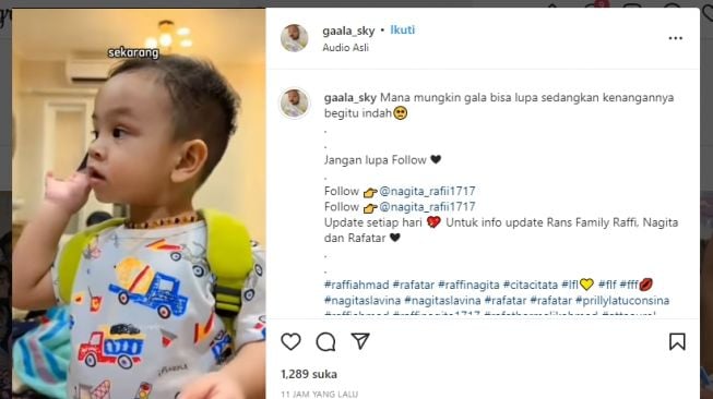 Tangkapan layar video. [Instagram/@gaala_sky]