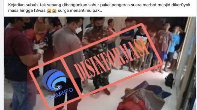 CEK FAKTA: Marbut Masjid Dikeroyok Massa sampai Tewas Gegara Bangunkan Sahur Pakai Pengeras Suara, Benarkah?