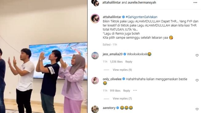 Unggahan Atta Halilintar soal gak ngonten gak makan. [Instagram/attahalilintar]