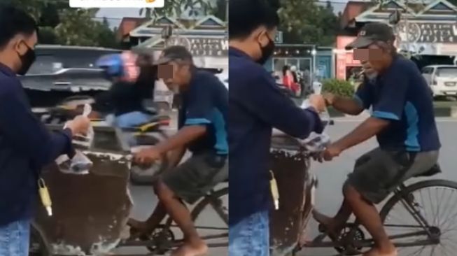 Viral Bapak-bapak Dapat Takji Gratis, Rokoknya Malah Bikin Publik Salfok (instagram/@sisiterangofficial)